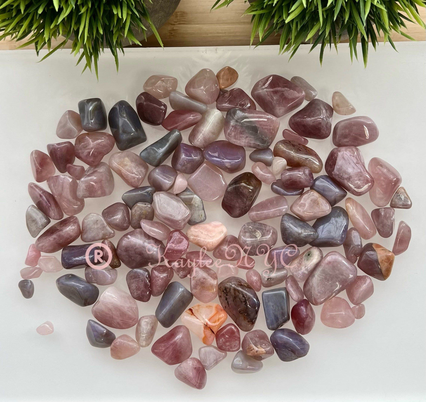 Wholesale Lot 1 lb Natural Purple Rose Quartz Tumble/Chip Healing Energy Nice Quality