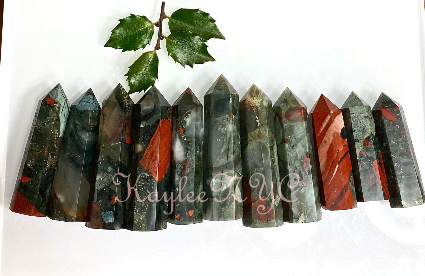 Wholesale Lot 2 Lbs Natural Bloodstone Obelisk Tower Point Crystal Energy