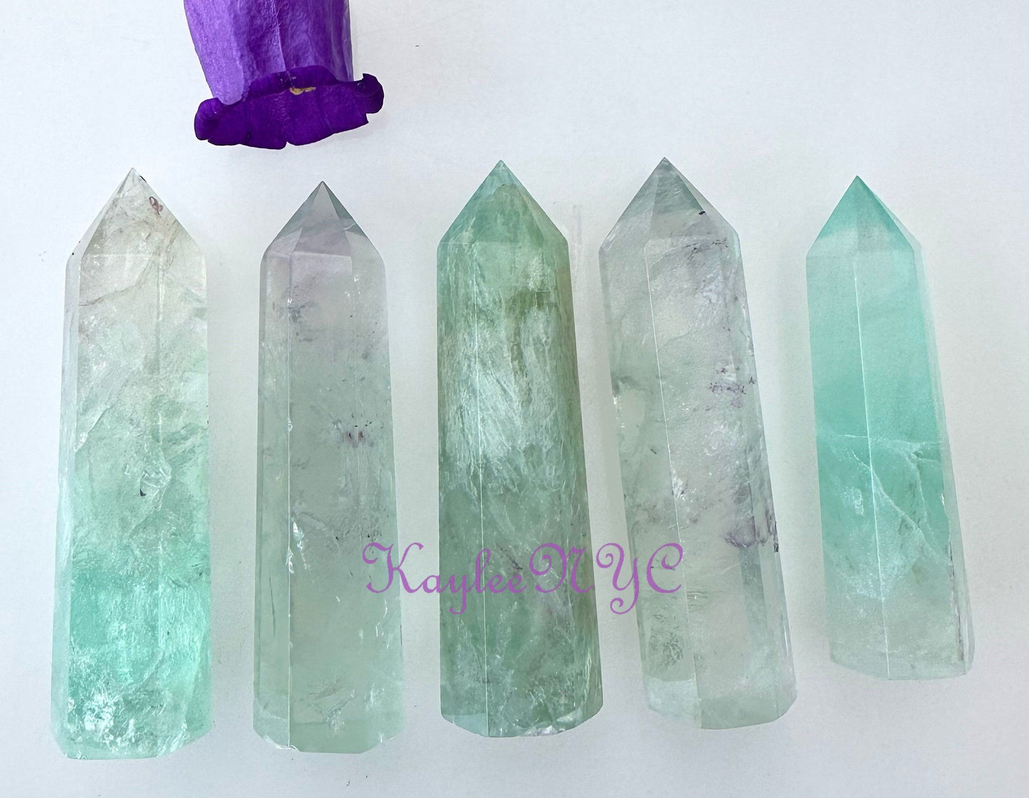 Wholesale Lot 1 Lb Natural Green Fluorite Obelisk Tower Point Crystal Energy