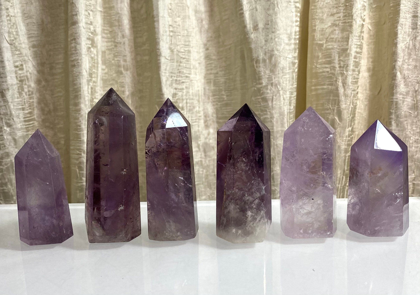 Wholesale Lot 1 Lb Amethyst Obelisk Tower Point Crystal Natural Energy Healing