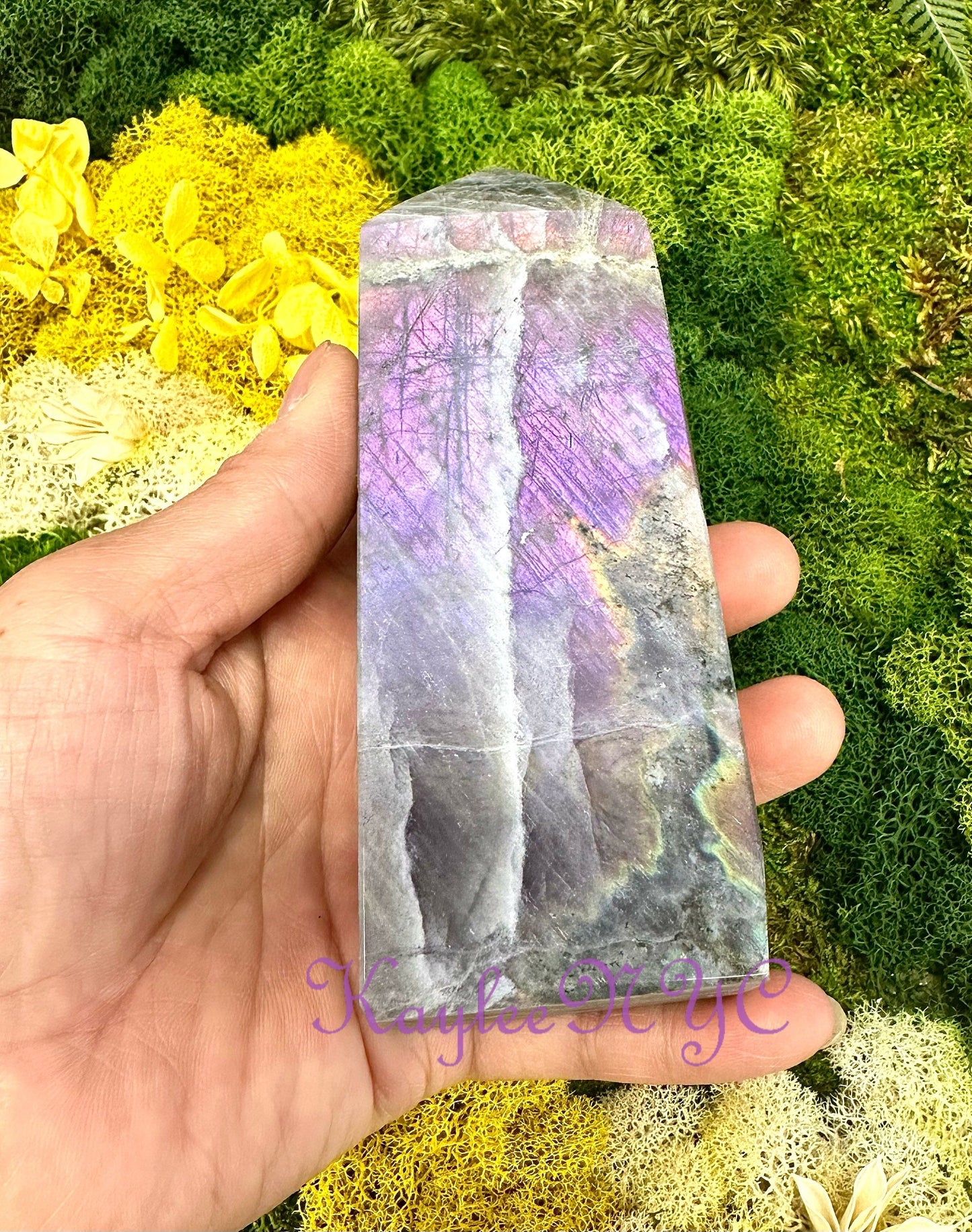 Wholesale Lot 4-5 pcs large Natural Sunset Labradorite obelisk Tower Point Crystal Healing Energy 3.8-4lbs