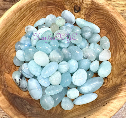 Wholesale Lot 1 lb Natural Aquamarine Tumble Healing Energy Nice Quality