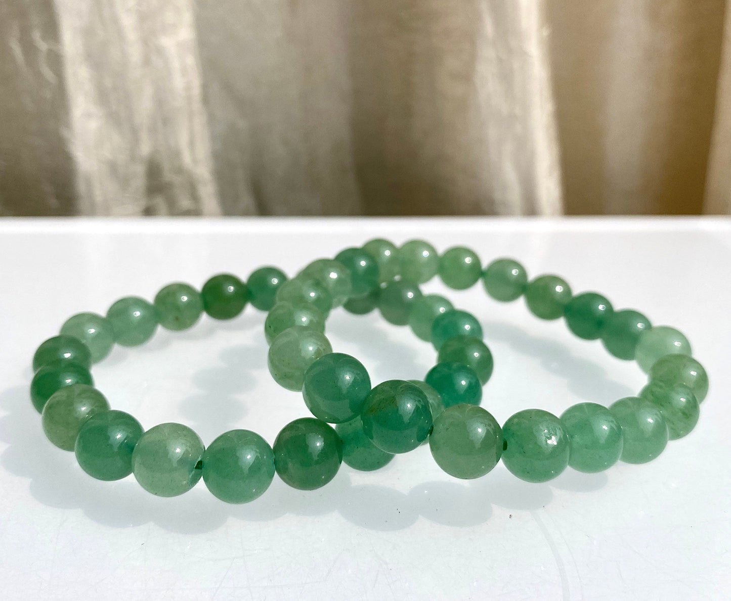 Wholesale Lot 6 Pcs Green Aventurine 10mm 8.5” Crystal Healing Stretch Bracelet