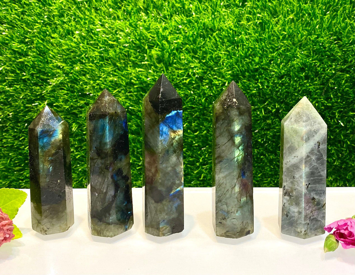 Wholesale Lot 1 Lb Natural Labradorite Obelisk Point Crystal Natural Energy