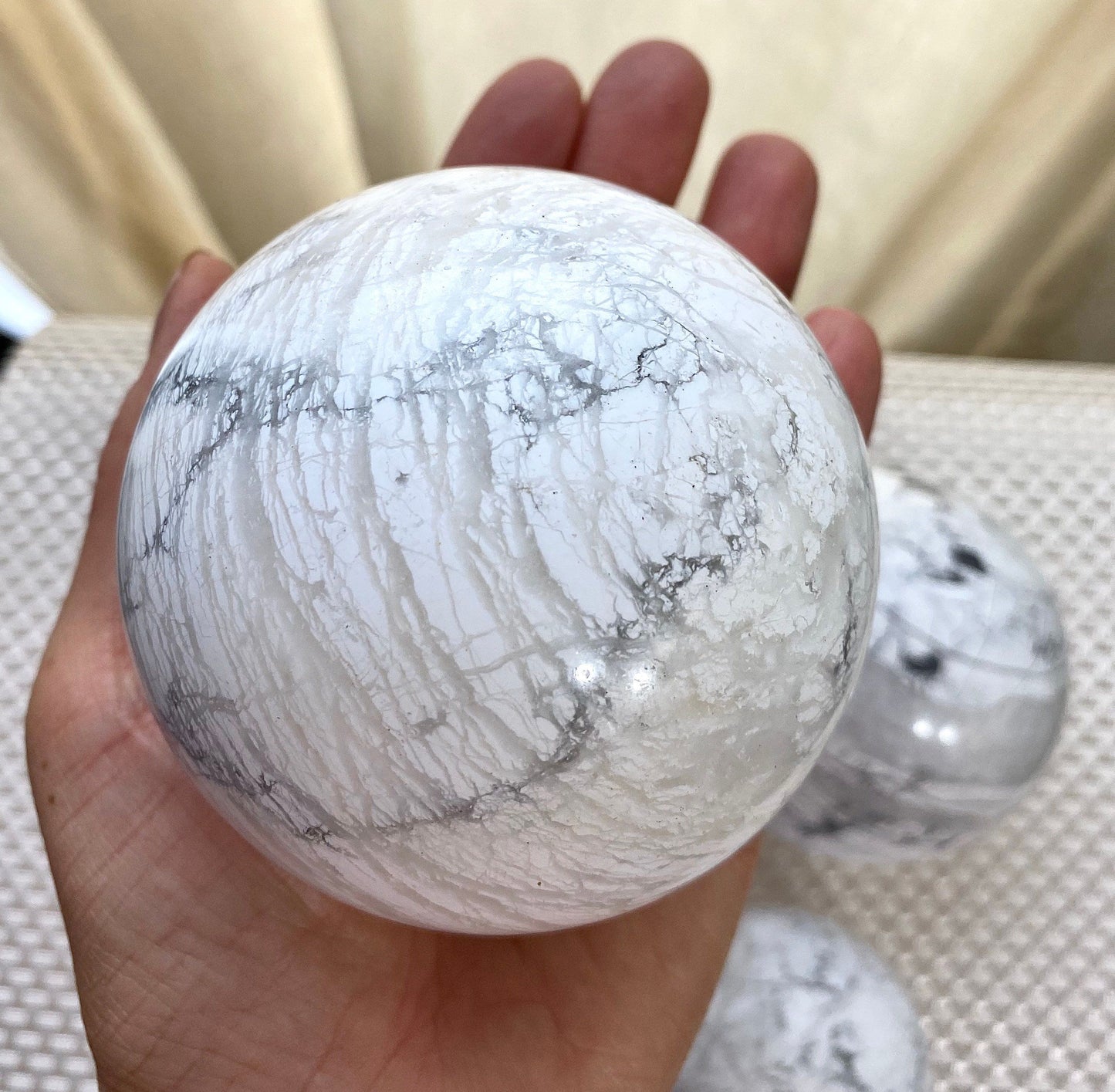 Wholesale Lot 3-5 Pcs Natural Howlite Sphere Crystal  Ball Nice Quality Healing