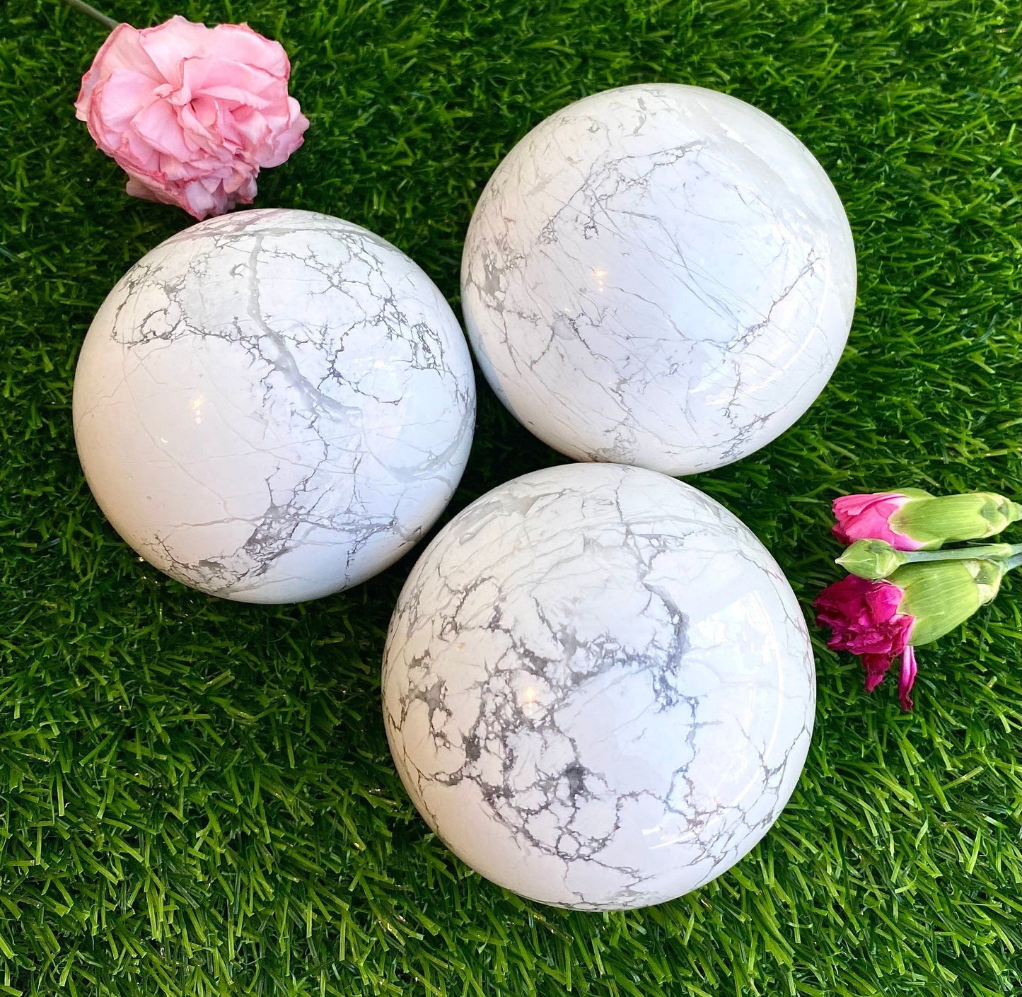 Wholesale Lot 3-5 Pcs Natural Howlite Sphere Crystal  Ball Nice Quality Healing