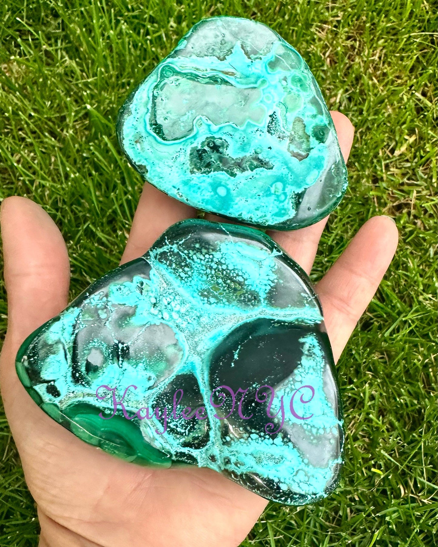 Wholesale Lot 3 pcs Natural Raw Chrysocolla Malachite Crystal Nice Quality 2.8-3lbs