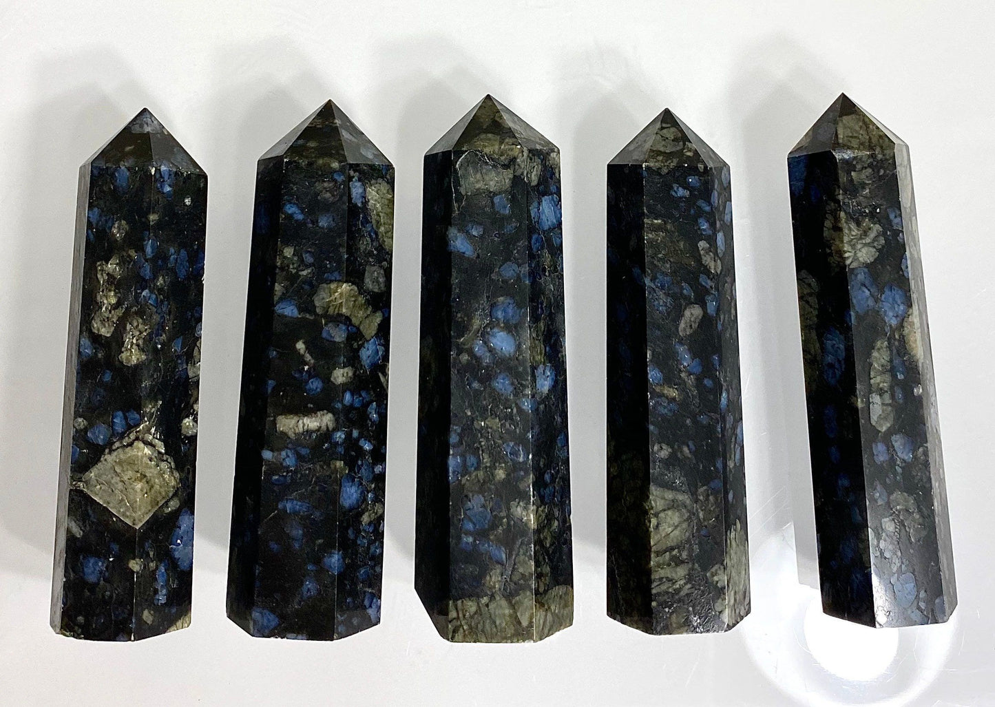 Wholesale Lot 2 Lbs Natural Blue Que Sera Aka Llanite Obelisk Tower Point Crystal Energy