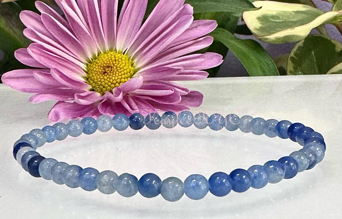 Wholesale Lot 6 Pcs Natural Blue Aventurine 4mm 7.5” Crystal Healing Stretch Bracelet