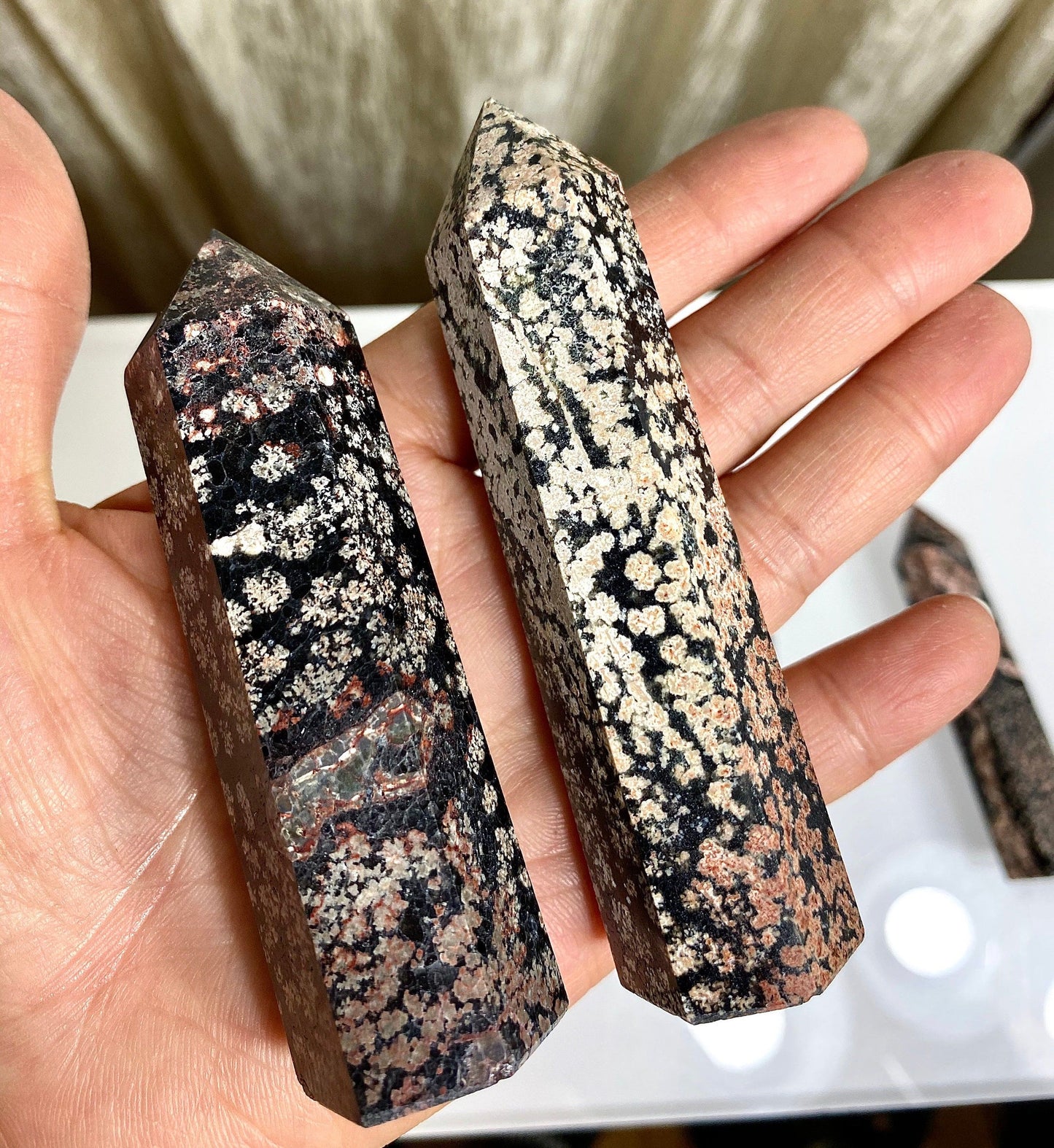 Wholesale Lot 1 Lb Natural Firework Obsidian Obelisk Tower Point Crystal Natural