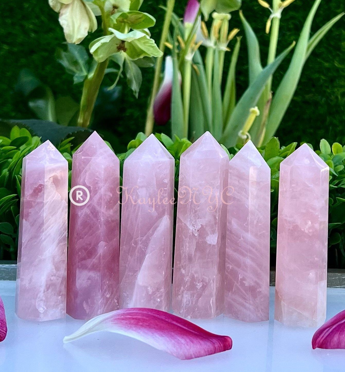 Wholesale Lot 1 lb Natural Rose Quartz Tower Obelisk Point Wand Crystal Energy Healing