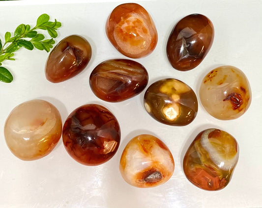 Wholesale lot 2 lbs Natural Carnelian Palm Stones Crystal Natural Energy