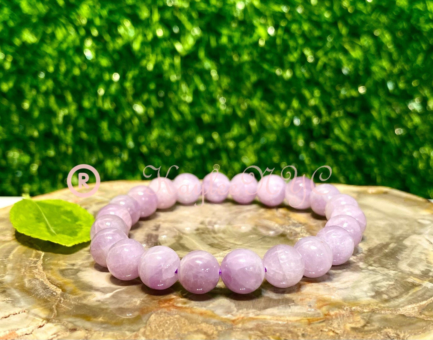 Wholesale 6 Pcs Natural Kunzite 8.4-9mm 7.5” Crystal Bracelet Healing Energy