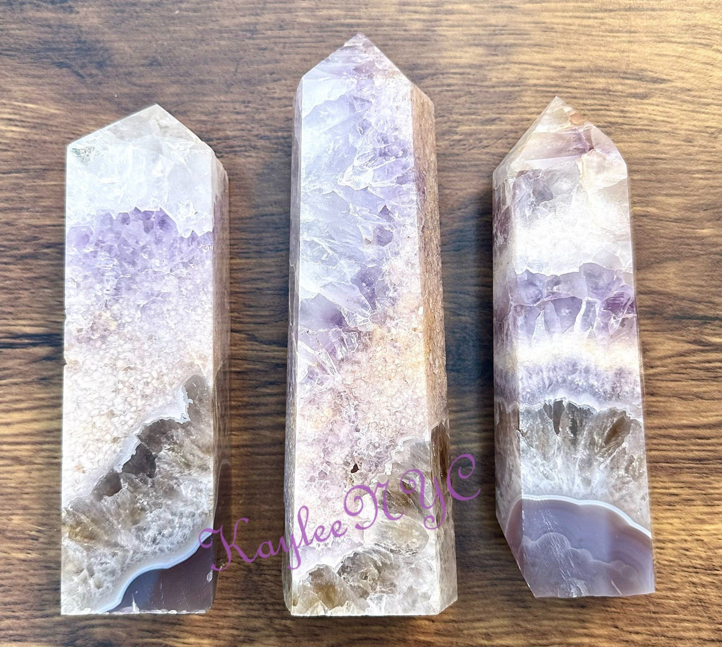 Wholesale Lot 2-3 pcs large Natural Pink Purple Amethyst obelisk Tower Point Crystal Healing Energy 4.8-5lbs