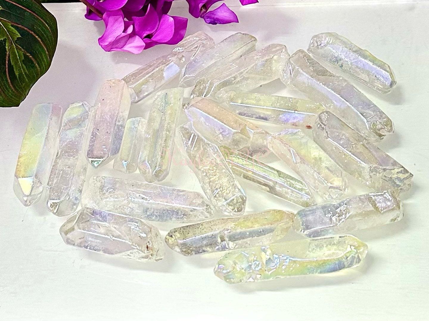 Wholesale Lot 1 Lb Angel Aura Quartz Wand Tumble Crystal Nice Quality