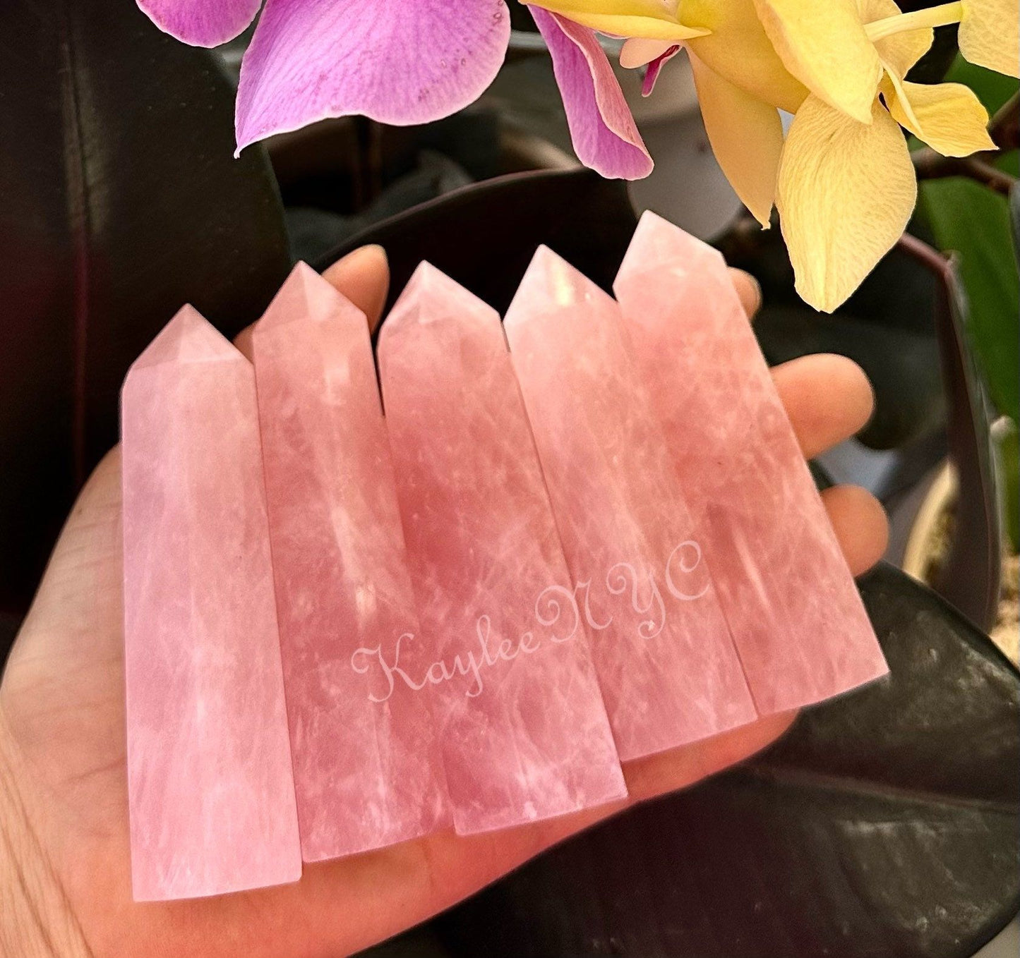 Wholesale Lot 2 Lb Natural Rose Quartz Obelisk Tower Point Crystal Healing