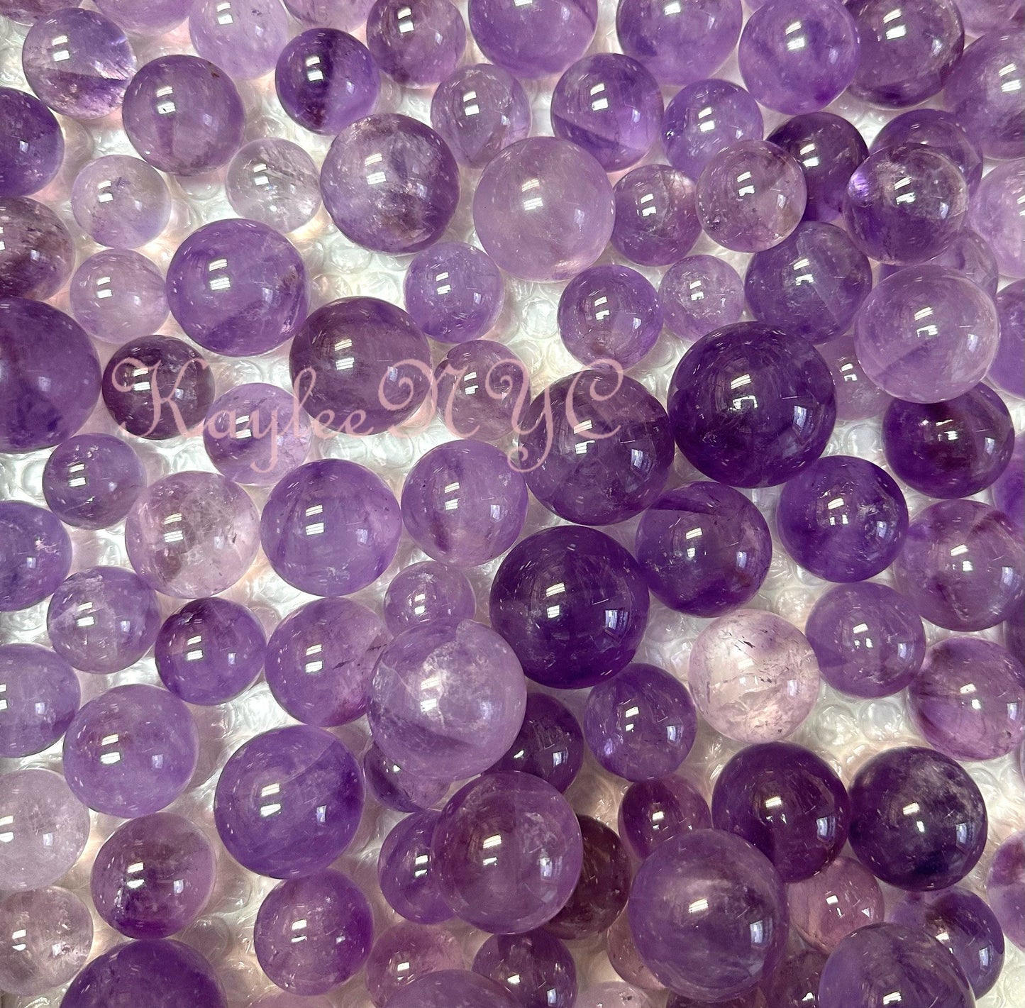 Wholesale Lot 1 Lb Natural Amethyst Spheres Crystal Ball Energy Healing