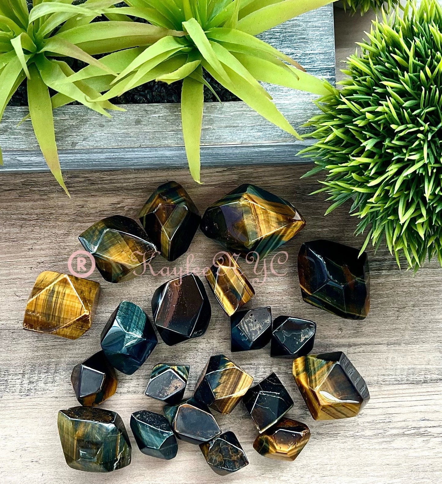 Wholesale Lot 2 lbs Natural Tiger Eye Crystal Polished Freeform Healing Energy