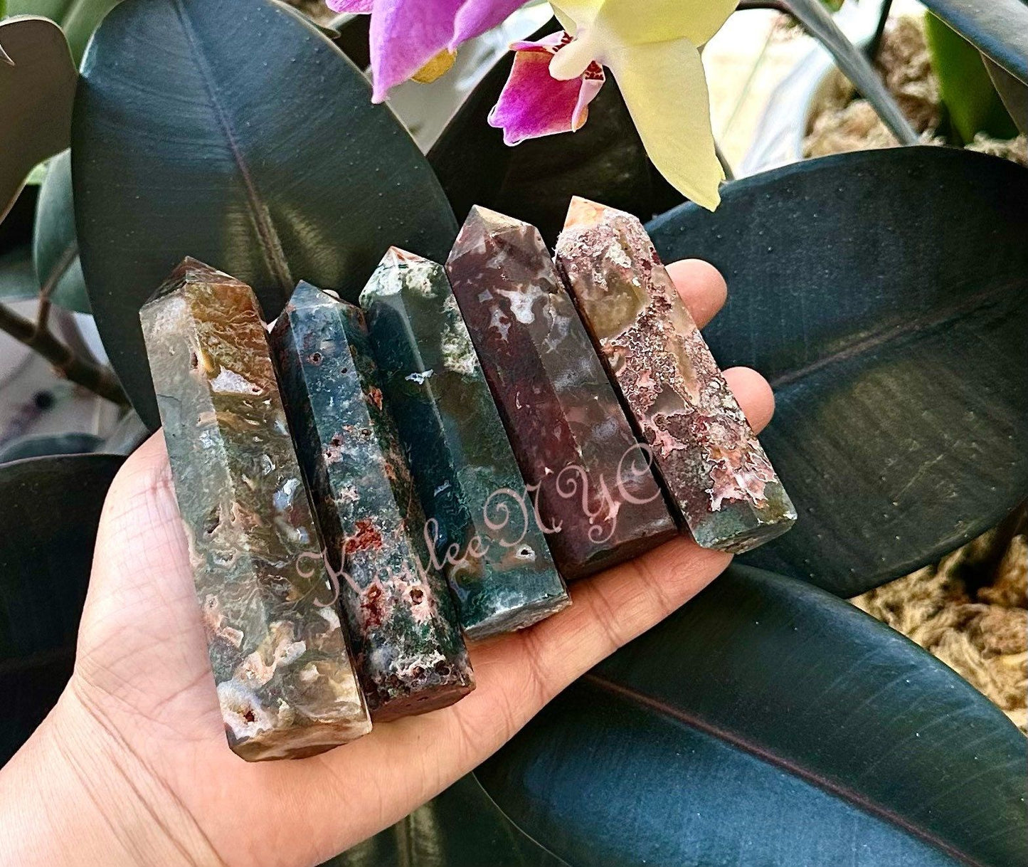 Wholesale Lot 1 Lb Red Moss Agate Obelisk Tower Point Crystal Healing Energy