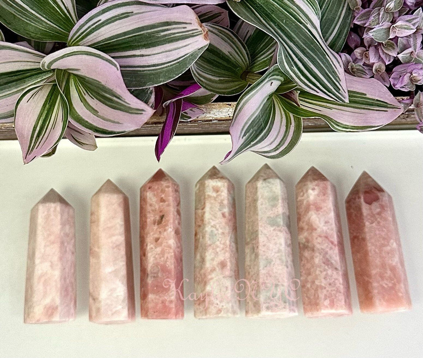 Wholesale Lot 1 Lb Natural Pink Jade Obelisk Tower Point Crystal Energy