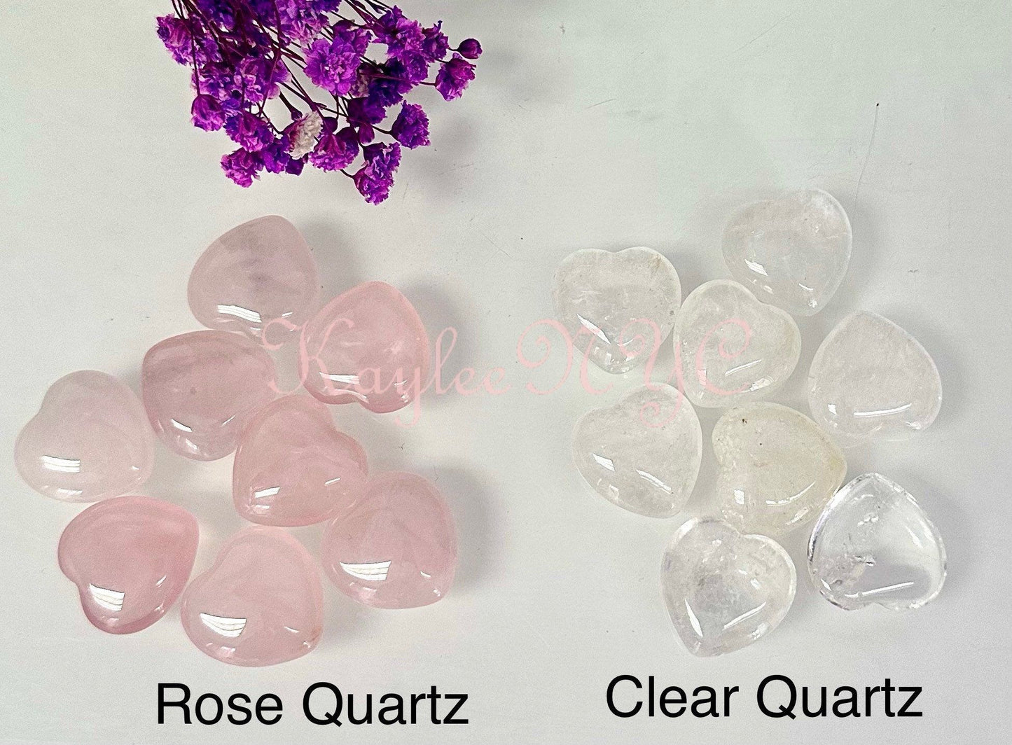 Wholesale Lot 50 Pcs 20mm Mix Crystal Hearts Nice Quality Healing Energy