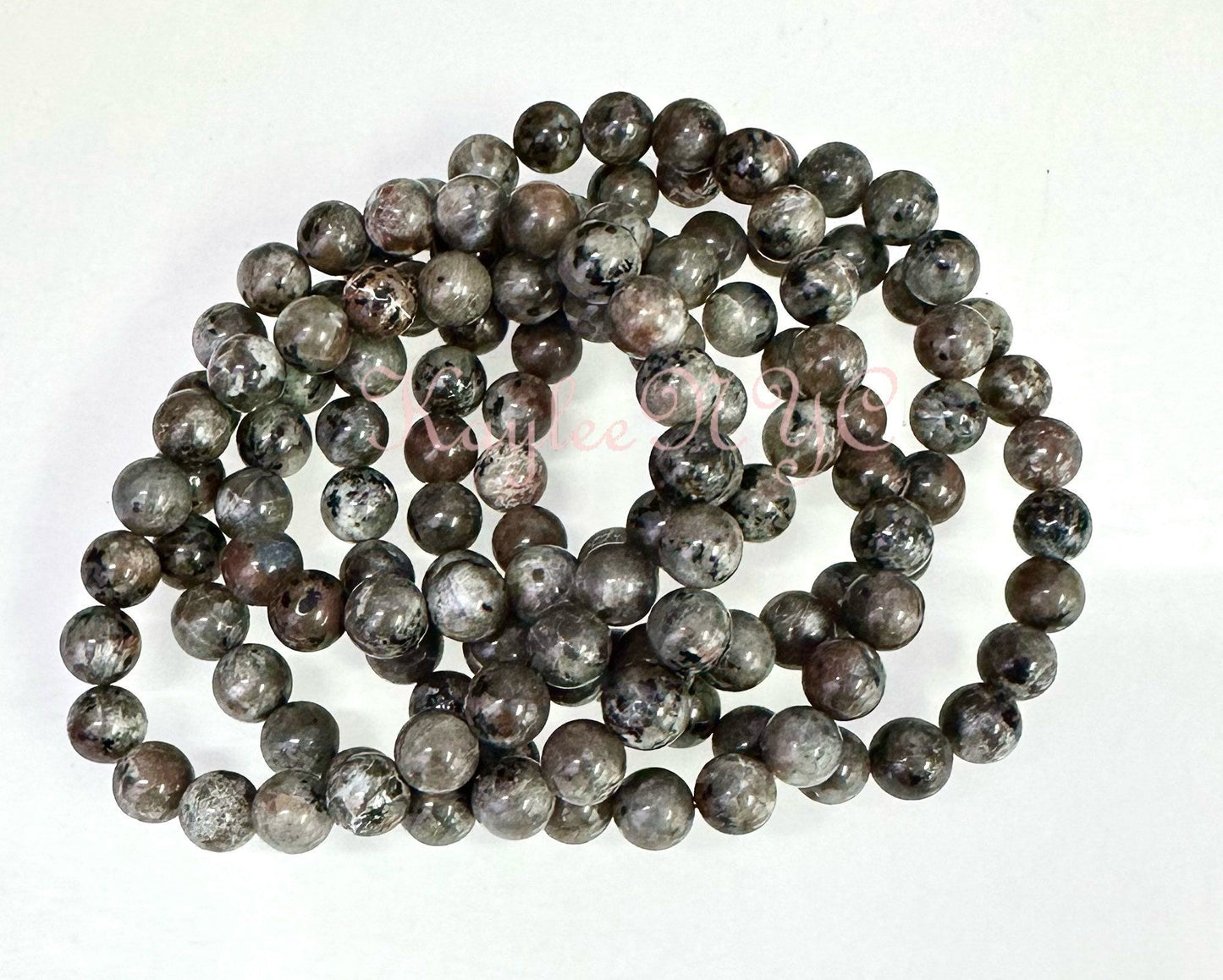 Wholesale 6 Pcs Natural Yooperlite ask Emberlite 8mm 7.5” Crystal Healing Stretch Bracelet