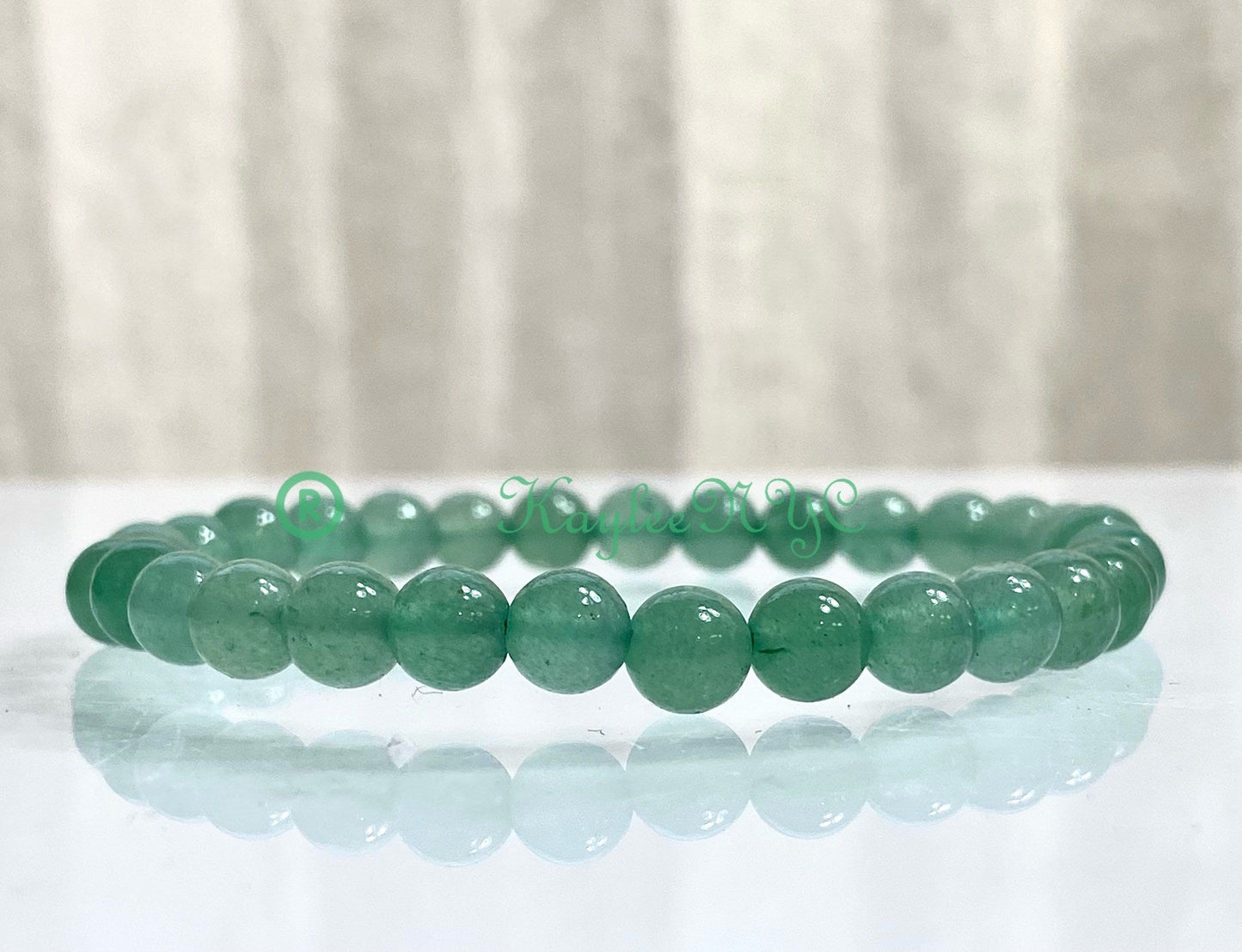 Wholesale Lot 6 Pcs Green Aventurine 6mm 7.5” Crystal Healing Stretch Bracelet