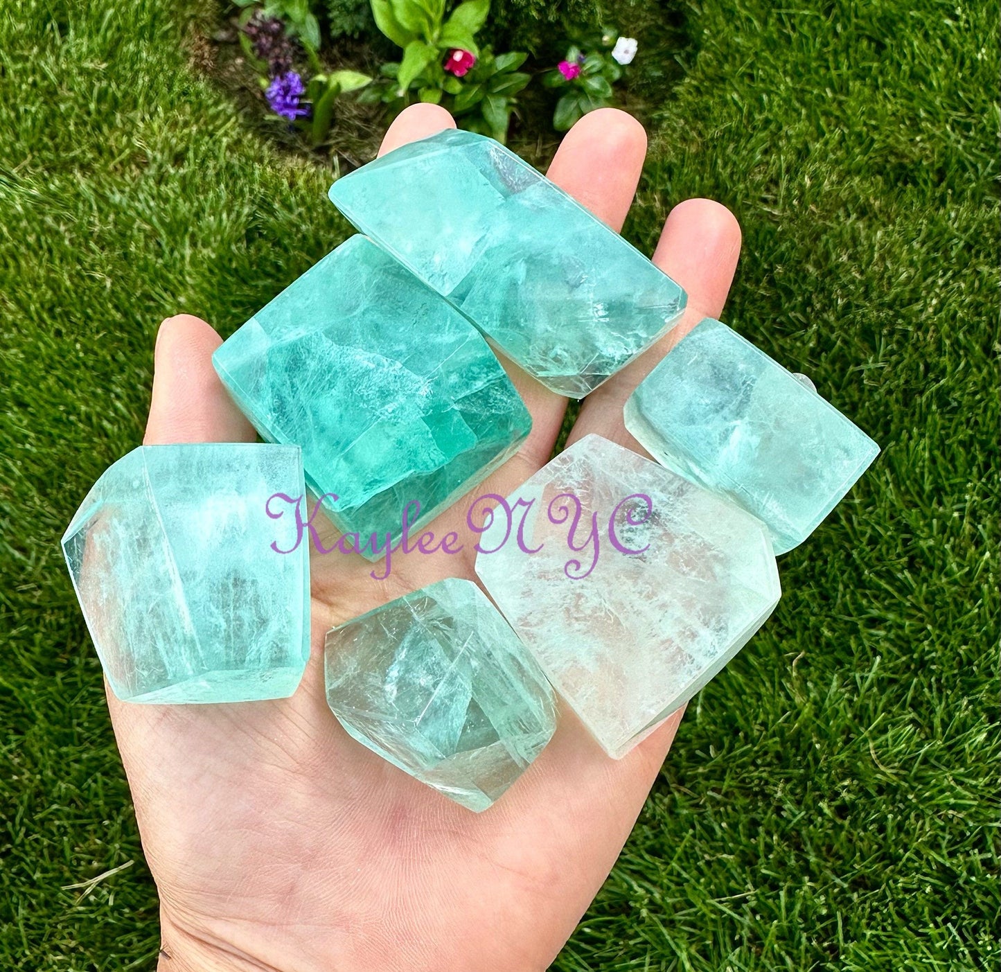 Wholesale Lot 2 lbs Natural Green Fluorite Crystal Polished Freeform Healing Energy