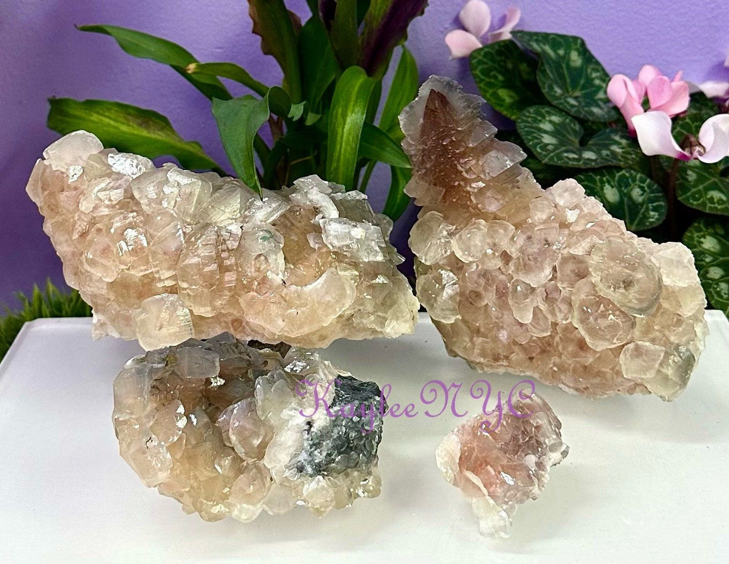 Wholesale Lot 3 to 4 pcs Natural Pagoda Calcite Cluster Raw Crystal Nice Quality