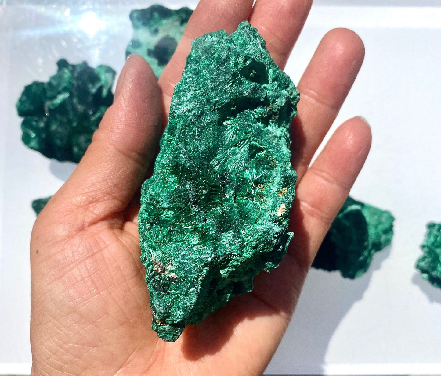 Wholesale Lot 2 Lbs Natural Velvet Fibrous Malachite Raw Crystal Nice Quality Healing Energy