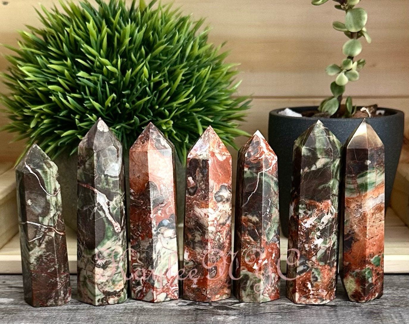 Wholesale Lot 1 Lb Natural Money Agate Obelisk Tower Point Crystal