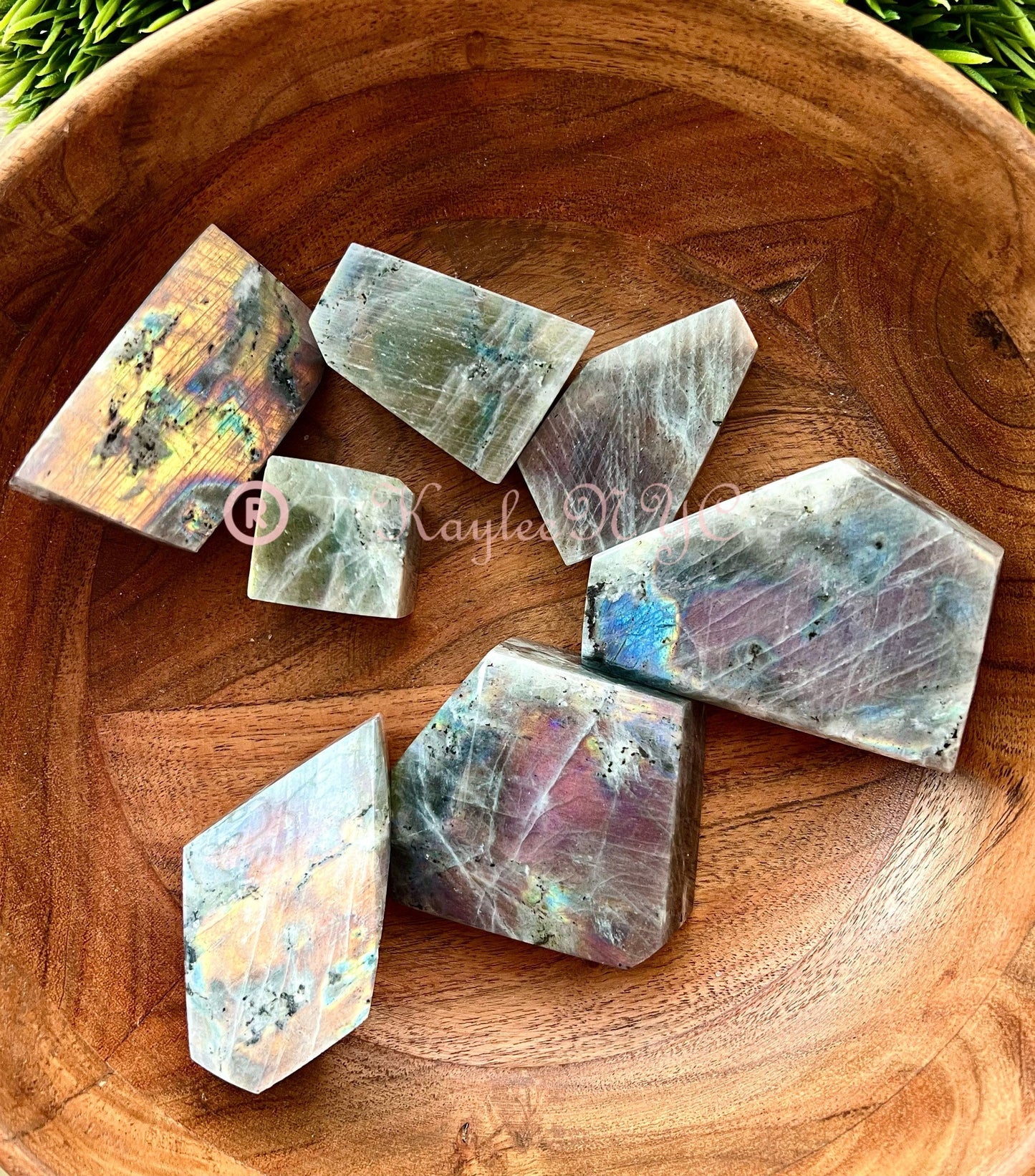 Wholesale Lot 6-7 Pcs Natural Sunset Labradorite Freeform Crystal 1.9 to 2 lbs