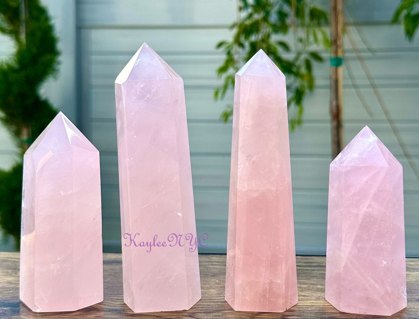 Wholesale Lot 4 Pcs Natural Rose Quartz Crystal Obelisk point 2.8 to 3lbs Healing Energy