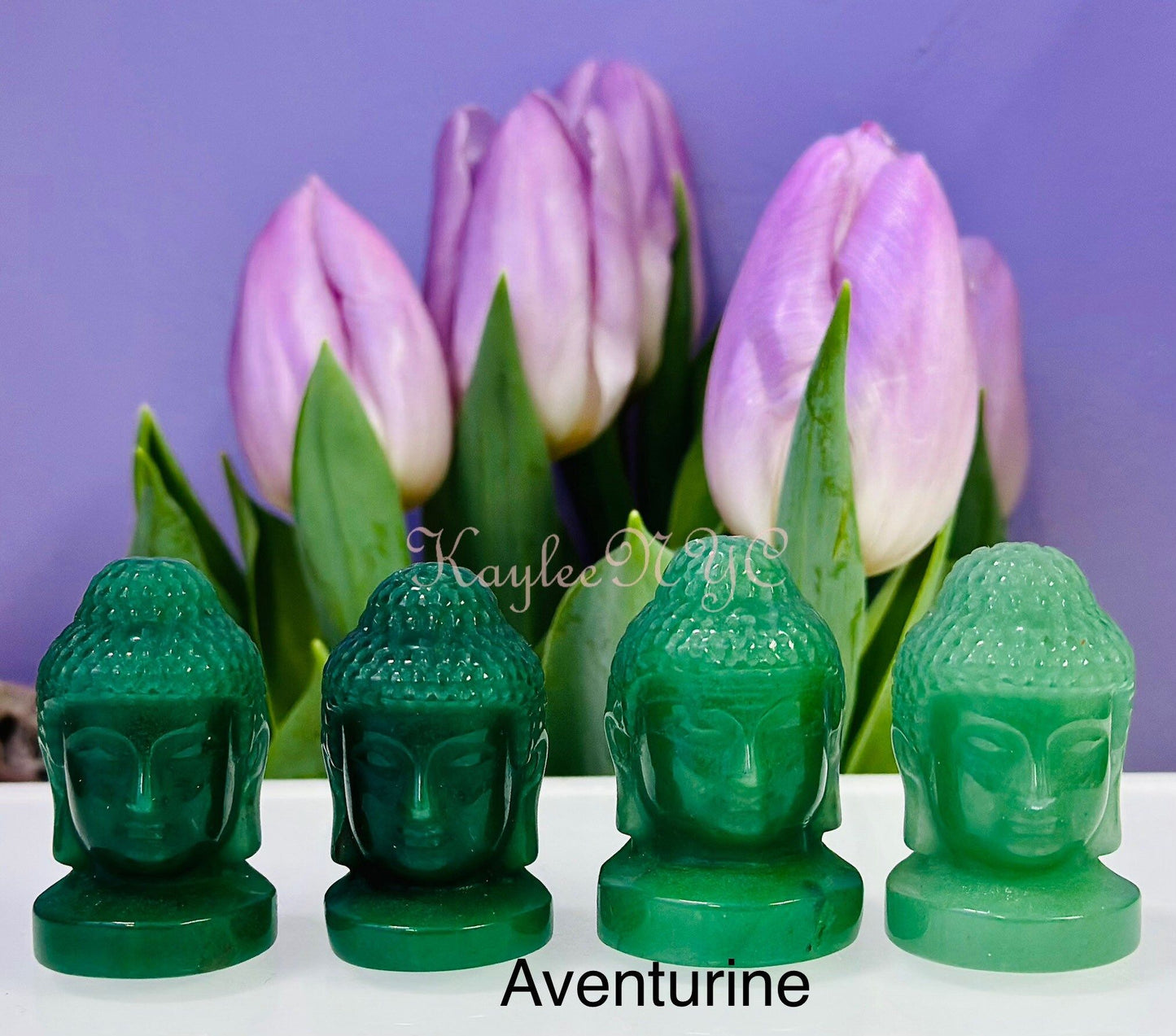 Wholesale lot 5 Pcs 2” Mix Natural Crystal Guanyin Female Buddha Head