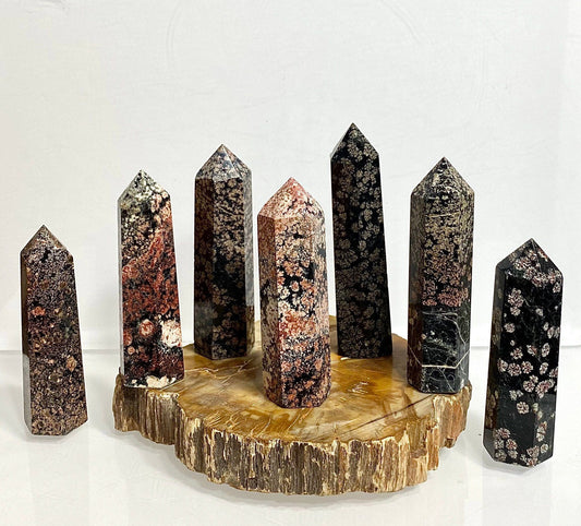 Wholesale Lot 1 Lb Natural Firework Obsidian Obelisk Tower Point Crystal Natural