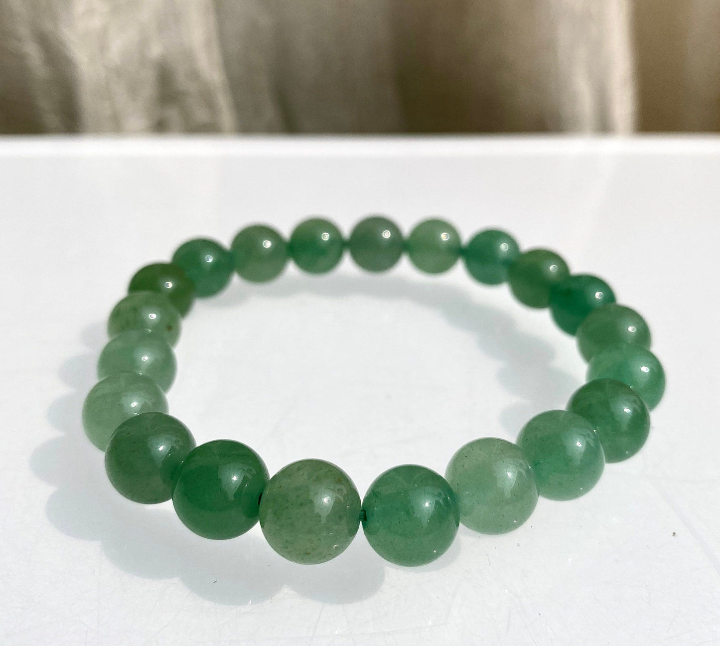 Wholesale Lot 6 Pcs Green Aventurine 10mm 8.5” Crystal Healing Stretch Bracelet