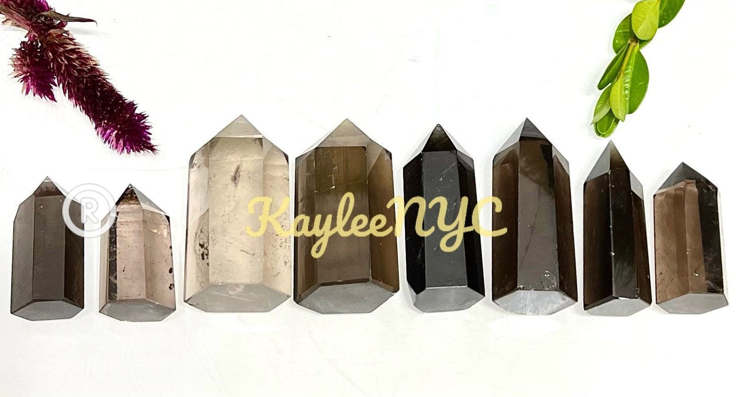 Wholesale Lot 1 Lb Natural Smoky Quartz Obelisk Point Crystal Natural Energy Healing