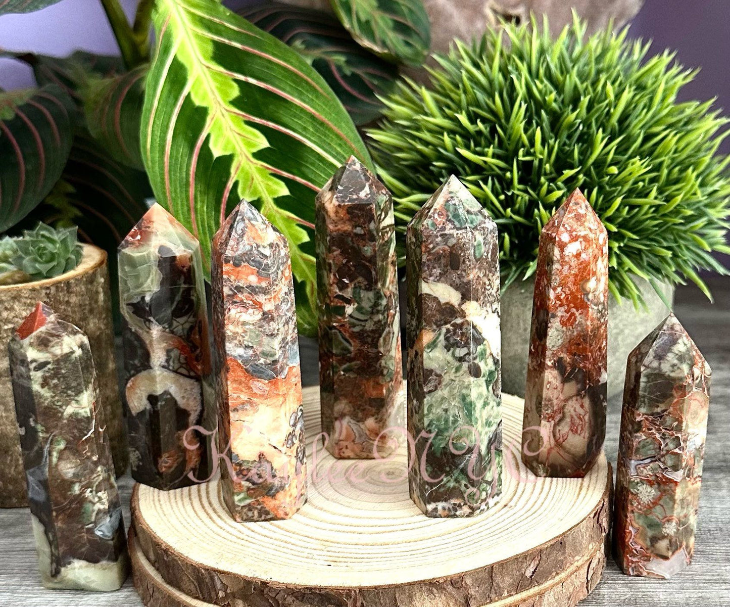 Wholesale Lot 1 Lb Natural Money Agate Obelisk Tower Point Crystal