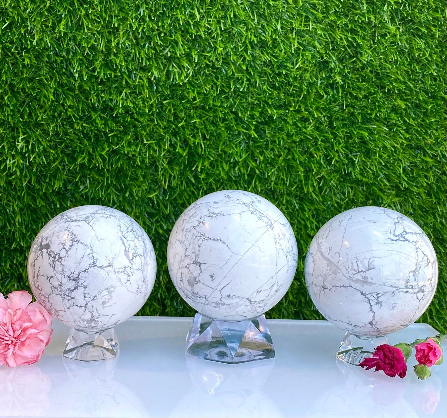 Wholesale Lot 3-5 Pcs Natural Howlite Sphere Crystal  Ball Nice Quality Healing