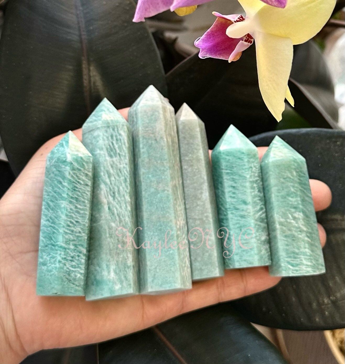 Wholesale Lot 1 Lb Natural African Amazonite Obelisk Tower Point Crystal Healing