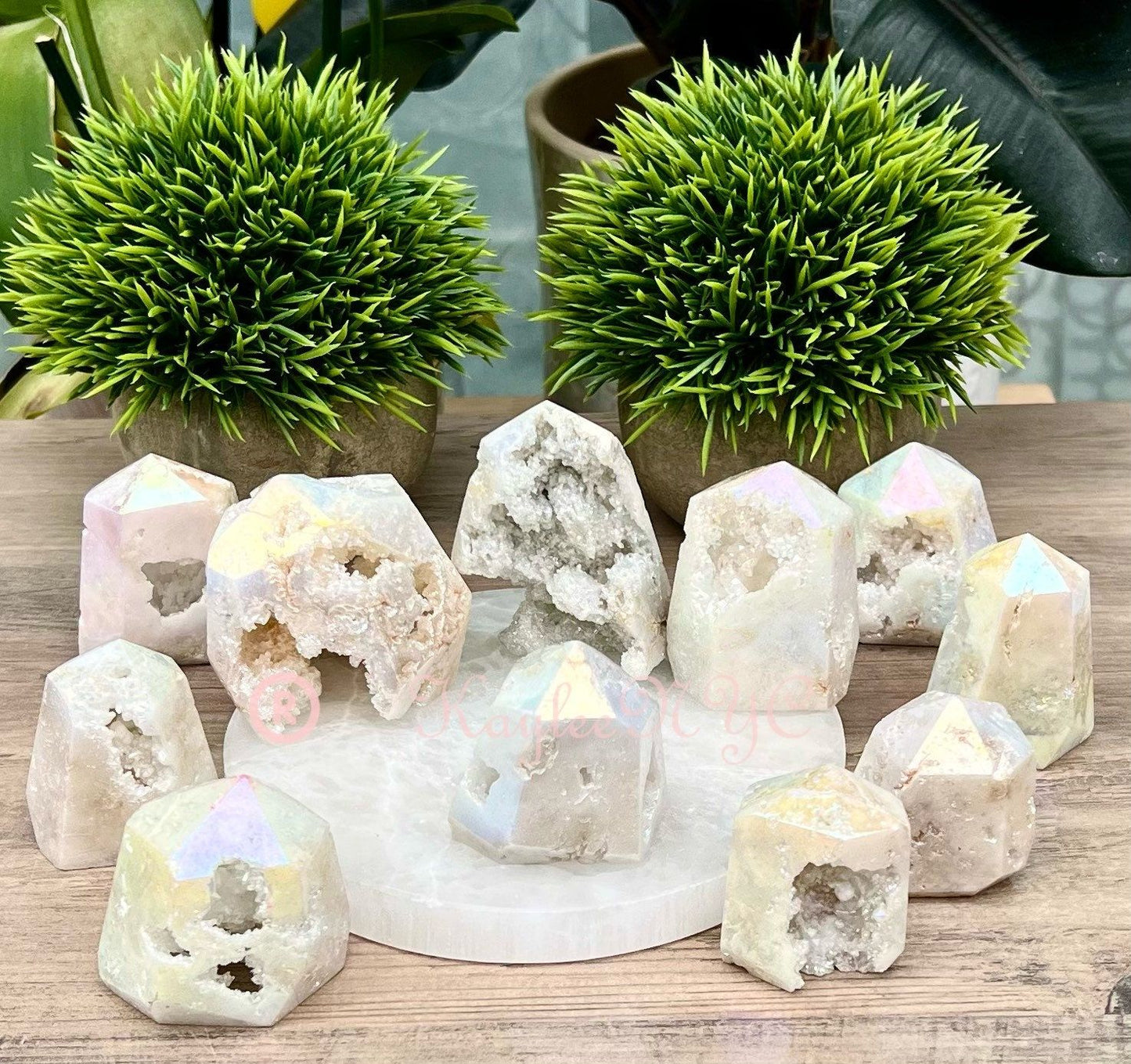 Wholesale Lot 2 Lb Angel Aura White Druzy Quartz Tower Crystal Healing Energy