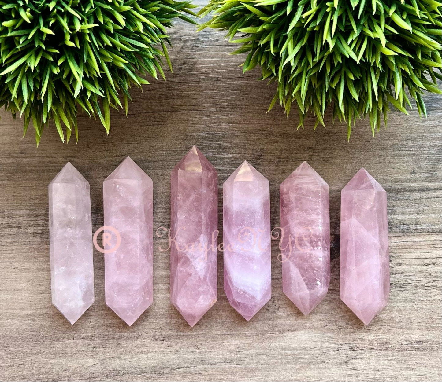 Wholesale Lot 1 Lb Natural Rose Quartz Double Terminated Point Crystal Healing Quality