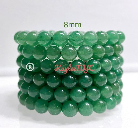 Wholesale Lot 6 Pcs Green Aventurine 8mm 7.5” Crystal Healing Stretch Bracelet