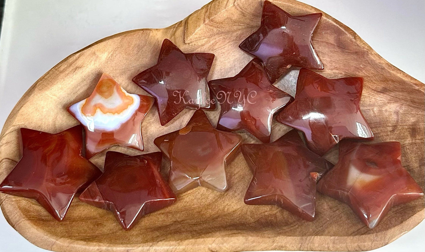 Wholesale Lot 10 PCs Natural Carnelian Crystal Stars Healing Energy