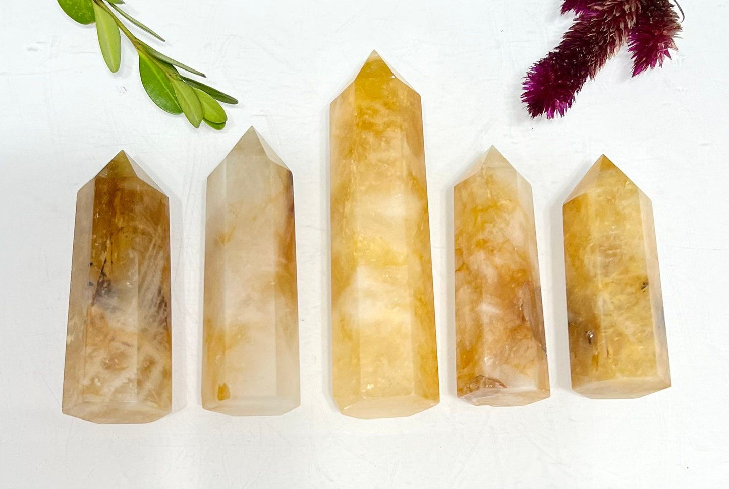 Wholesale Lot 1 Lb Natural Golden Healer Quartz Obelisk Tower Point Crystal Healing