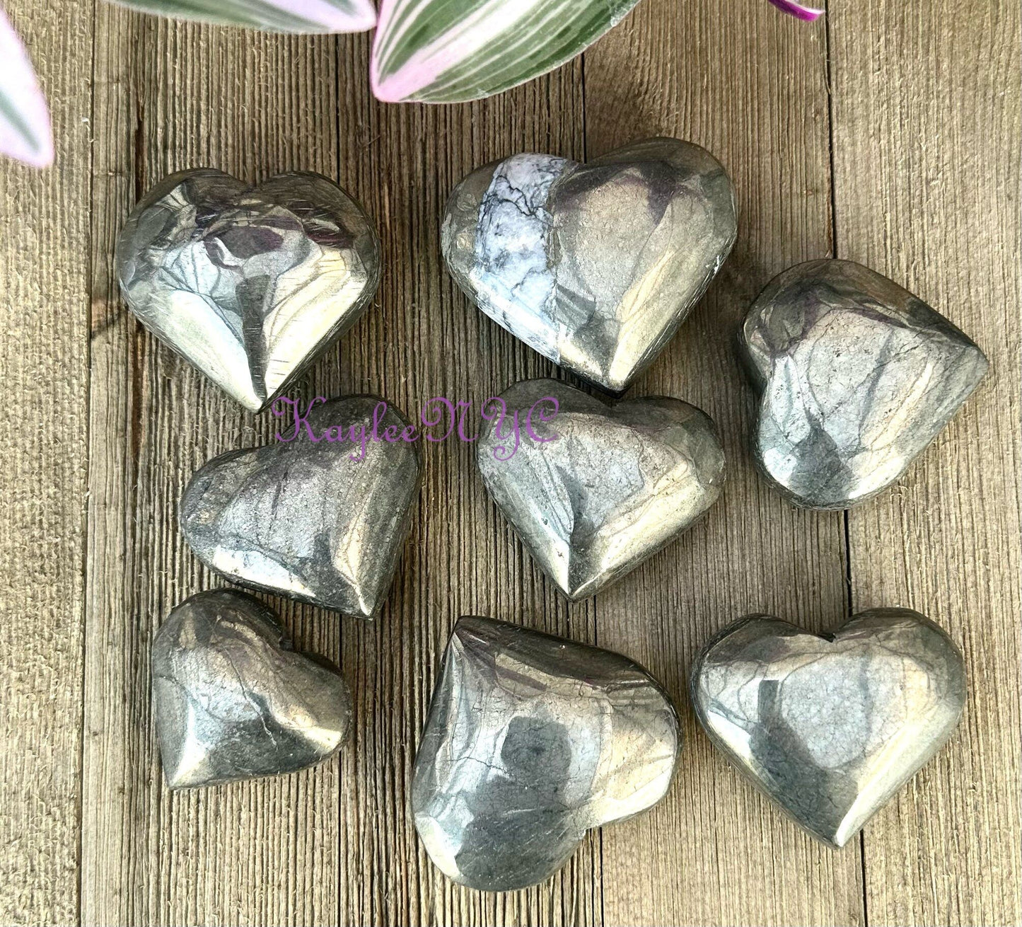 Wholesale Lot 2 Lbs Natural Pyrite Heart crystal Healing Energy