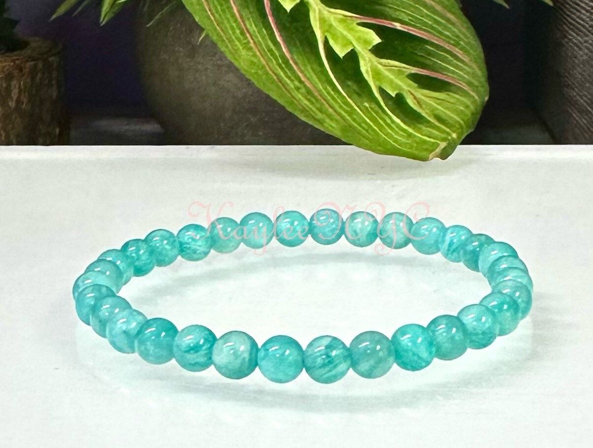 Wholesale 6 Pcs Natural Amazonite Bracelet 6mm 7.5” Healing Energy Crystal