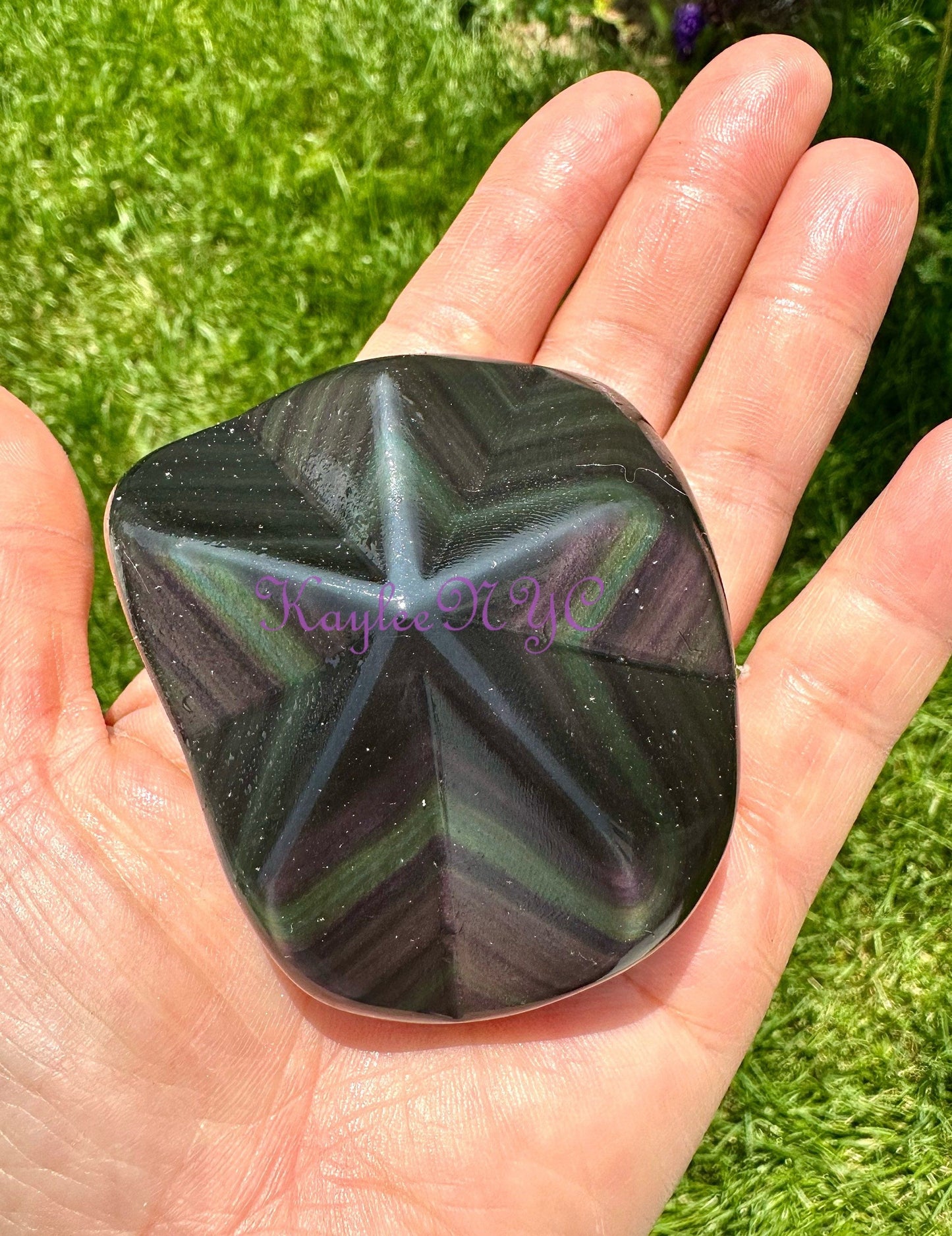 Wholesale Lot 2 Lb Natural Rainbow Obsidian Star Crystal Healing Energy