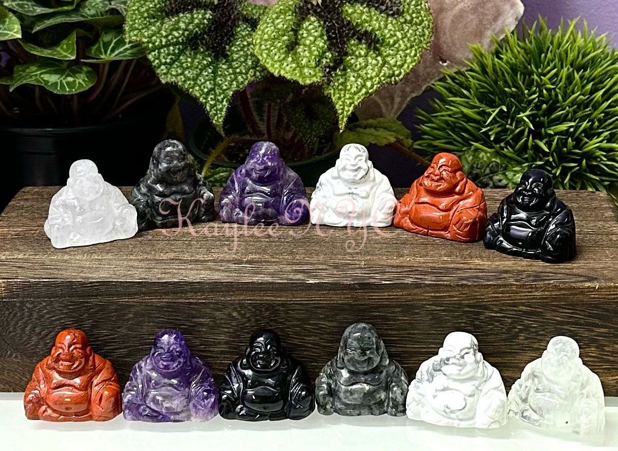 Wholesale Lot 12 Pcs 1.5” Buddha Crystal Natural Energy Mix Quartz