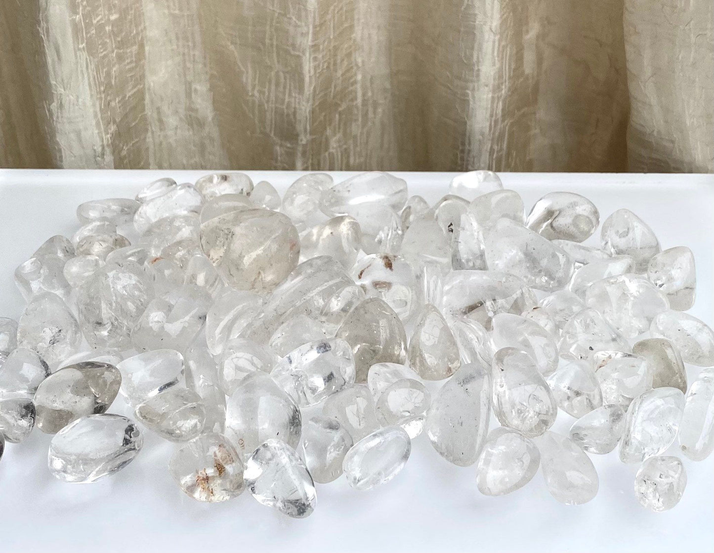 Wholesale Lot 2 Lbs Natural Clear Quartz Tumble Healing Energy Nice Quality